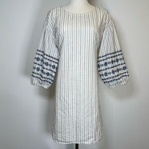 a.n.a. A New Approach Cotton Dress Embroidered Full Sleeve Women’s Size Large